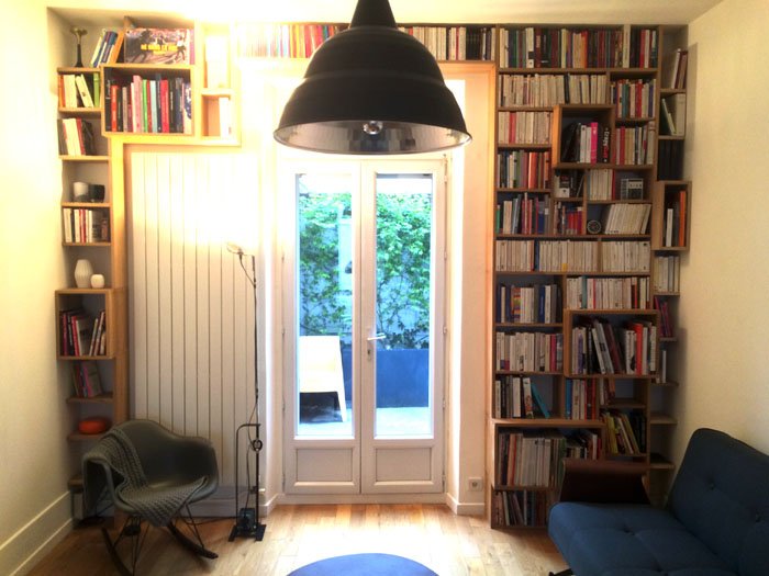bibliotheque sur mesure of le dahé / vivre heureux dans un petit espace / sur withalovelikethat.fr